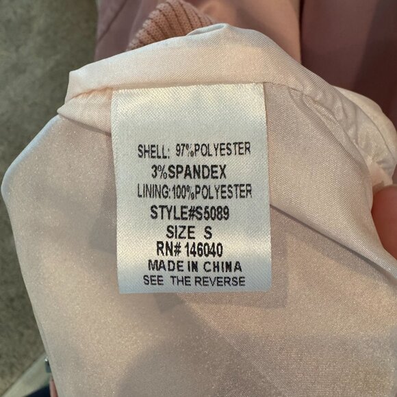 Signature8 Pink Satin Bomber Jacket NWT Women’s Small Floral Embroidered Zip Up - Picture 4 of 7